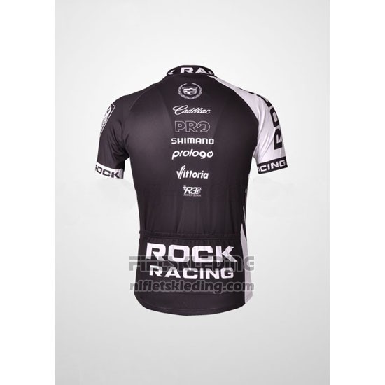 2010 Fietskleding Rock Racing Zwart en Wit Korte Mouwen en Koersbroek